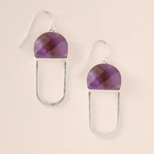 Scout Curated Wears Modern Stone Chandelier Earrings - Amethyst