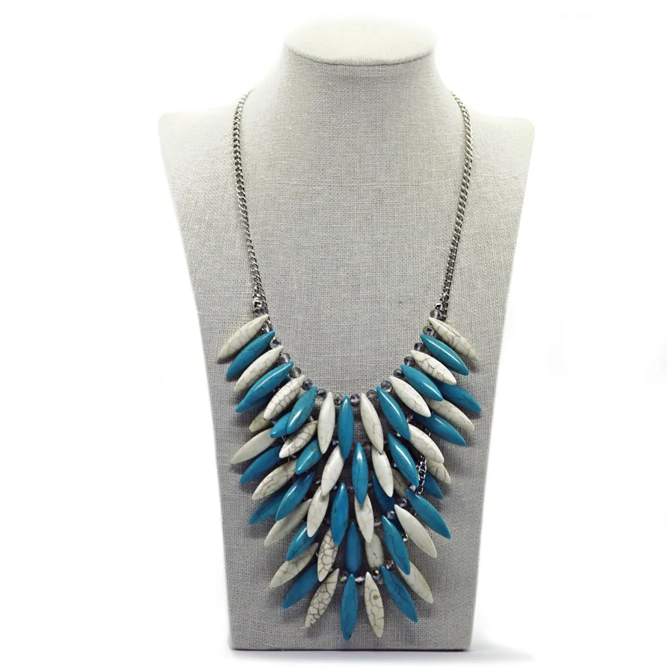Seduction: Cascading Stone-Bead Necklace Set