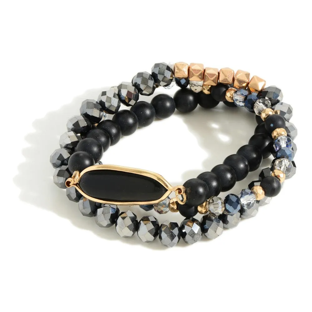 Semi Precious Beaded Bracelet Set