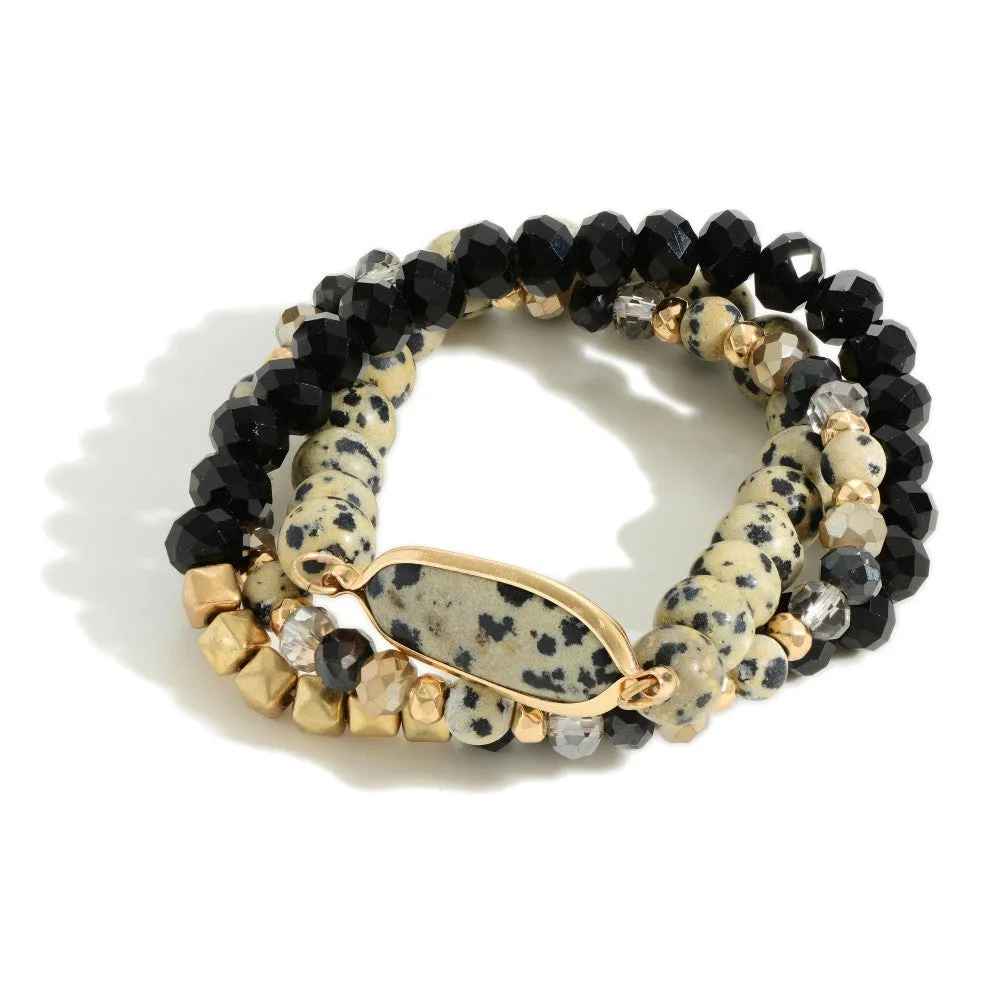 Semi Precious Beaded Bracelet Set