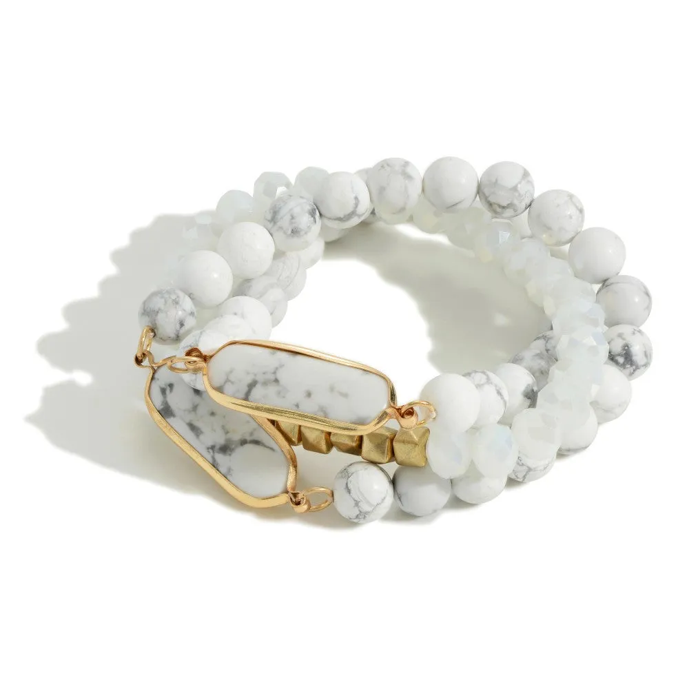 Semi Precious Beaded Bracelet Set