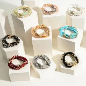 Semi Precious Beaded Bracelet Set