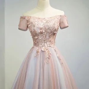 Short Homecoming Dress, Tulle Homecoming Dress, Knee-Length Homecoming Dress, Off Shoulder Junior School Dress, Applique Graduation Dress, Lace up Homecoming Dress, LB0568