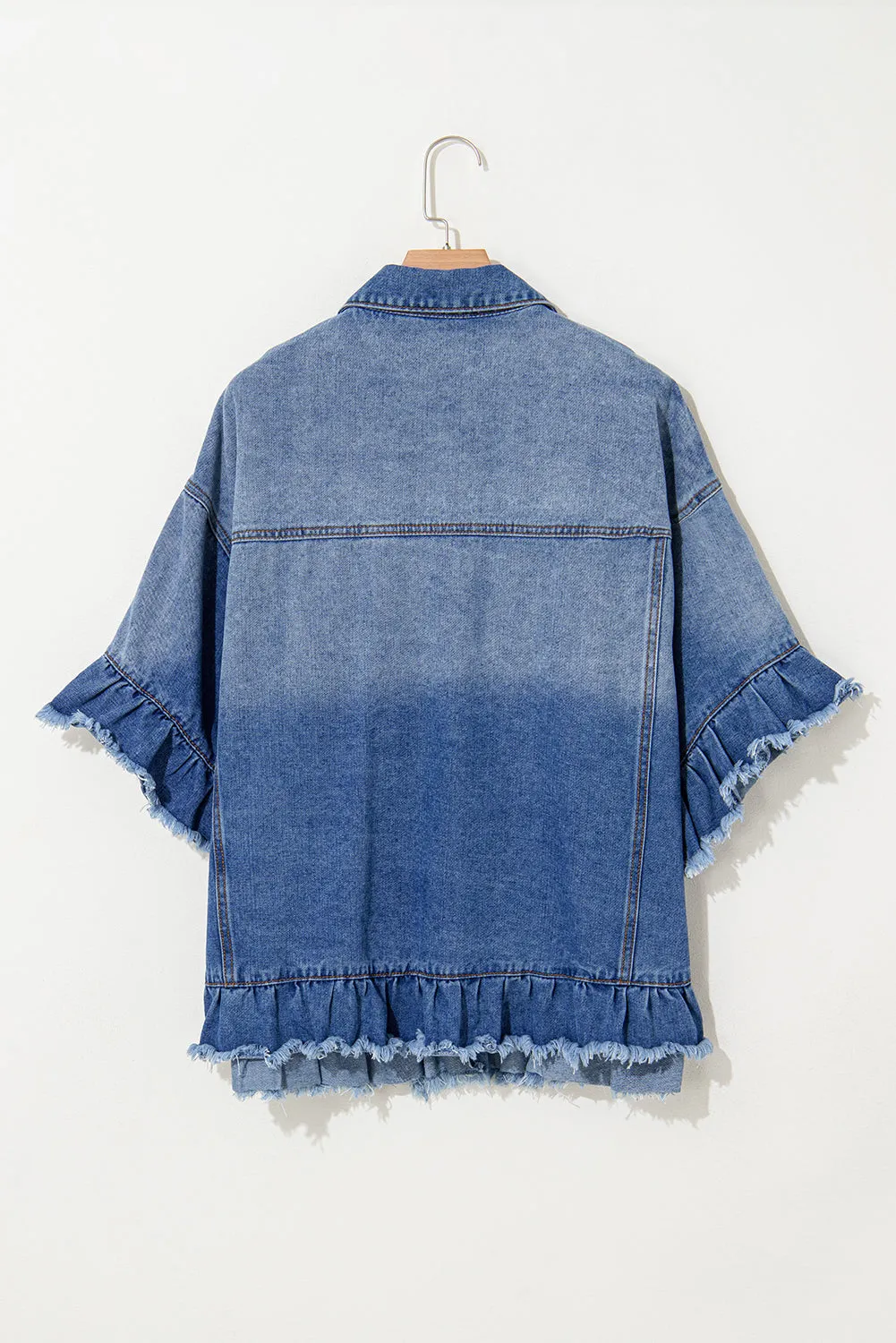 Short Sleeve Plus Size Denim Jacket