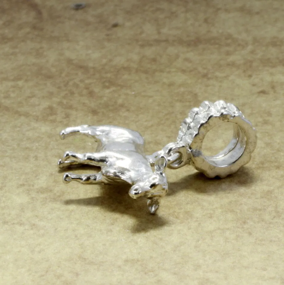 Show Heifer Slide Charm in 925 Sterling Silver for her slide bracelet