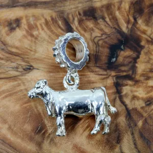 Show Heifer Slide Charm in 925 Sterling Silver for her slide bracelet