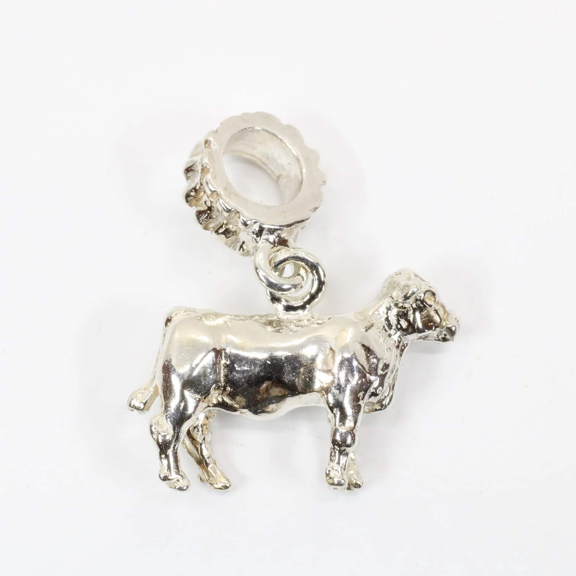 Show Heifer Slide Charm in 925 Sterling Silver for her slide bracelet