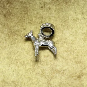 Show Lamb Slide Charm in 925 Sterling Silver