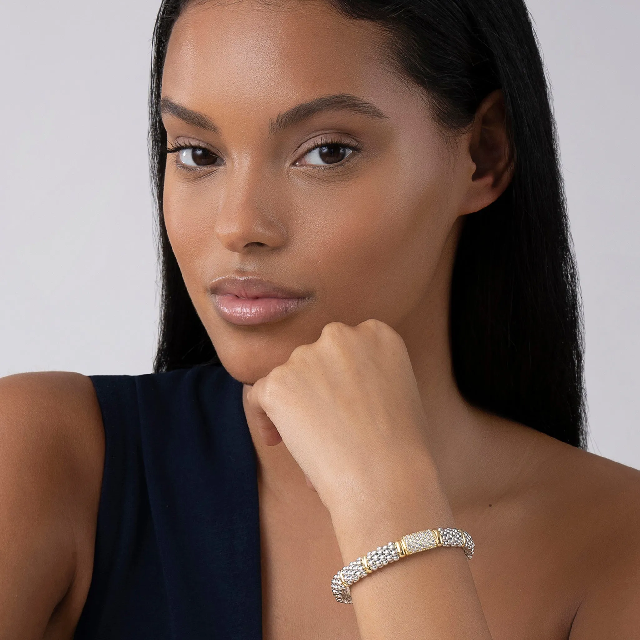 Signature Caviar Caviar Diamond Bracelet | 9mm