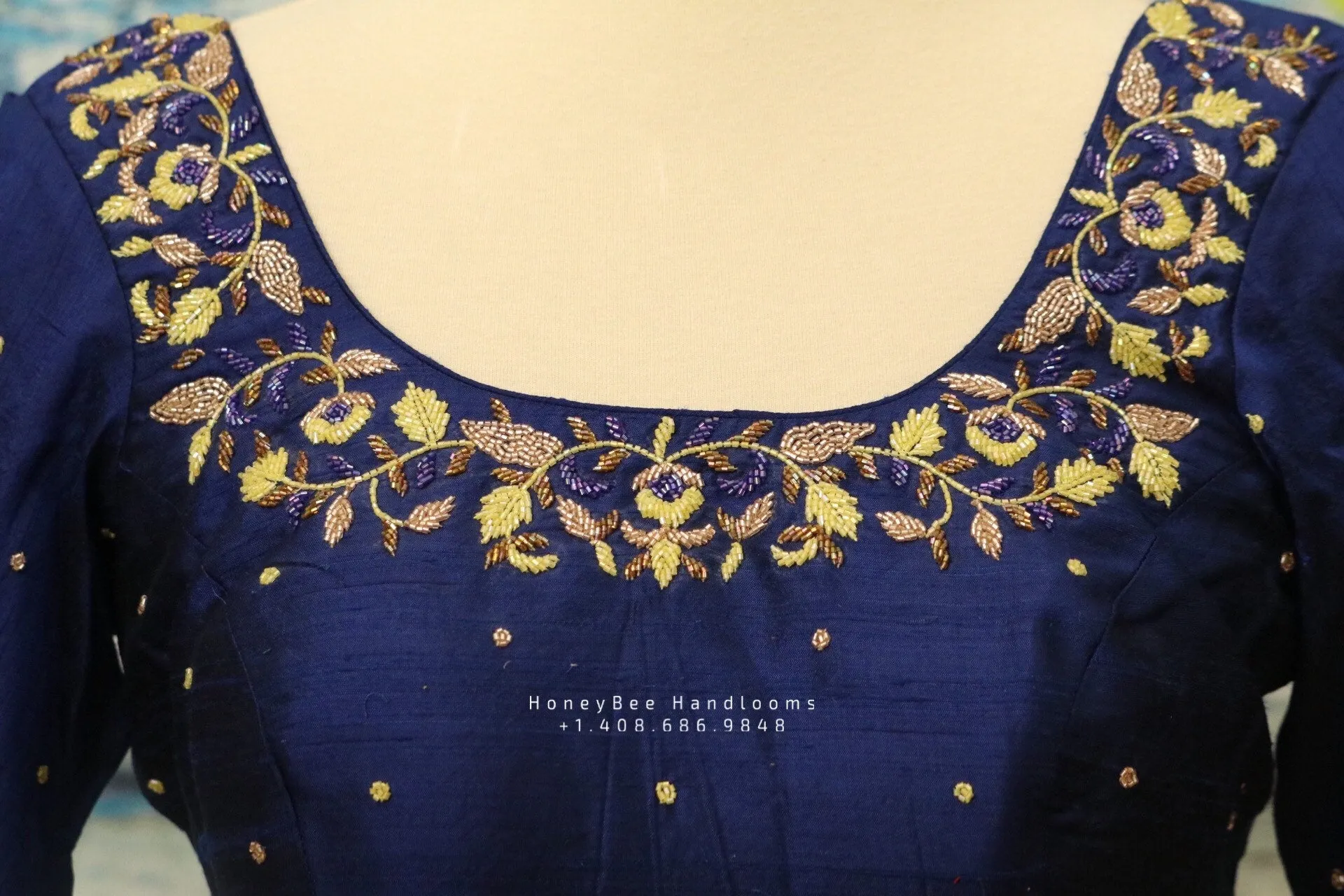 Silk saree Blouse |Zardhosi Work Blouse | saree stitched Blouse | Bollywood Blouse| Maggam Work Blouse | ZARI Blouse | HoneyBee Handlooms