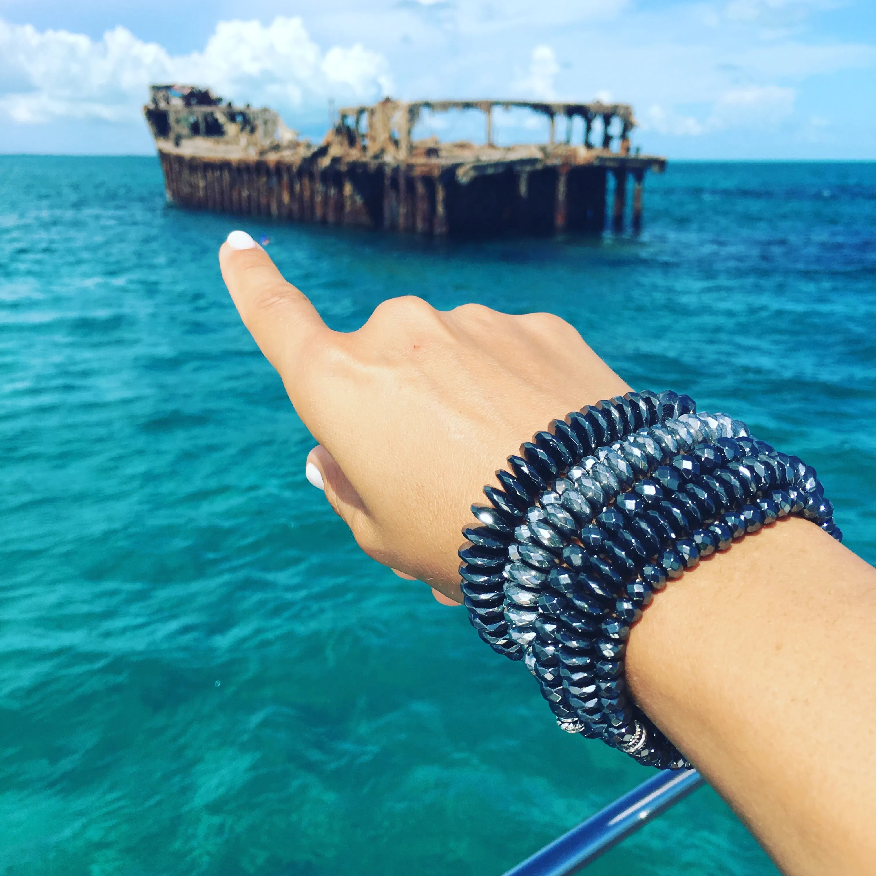 Silver & Gunmetal Hematite Super Stack of 6