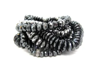 Silver & Gunmetal Hematite Super Stack of 6