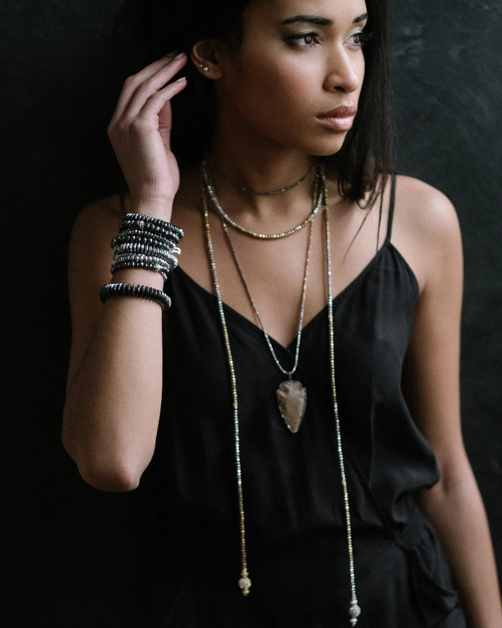 Silver & Gunmetal Hematite Super Stack of 6