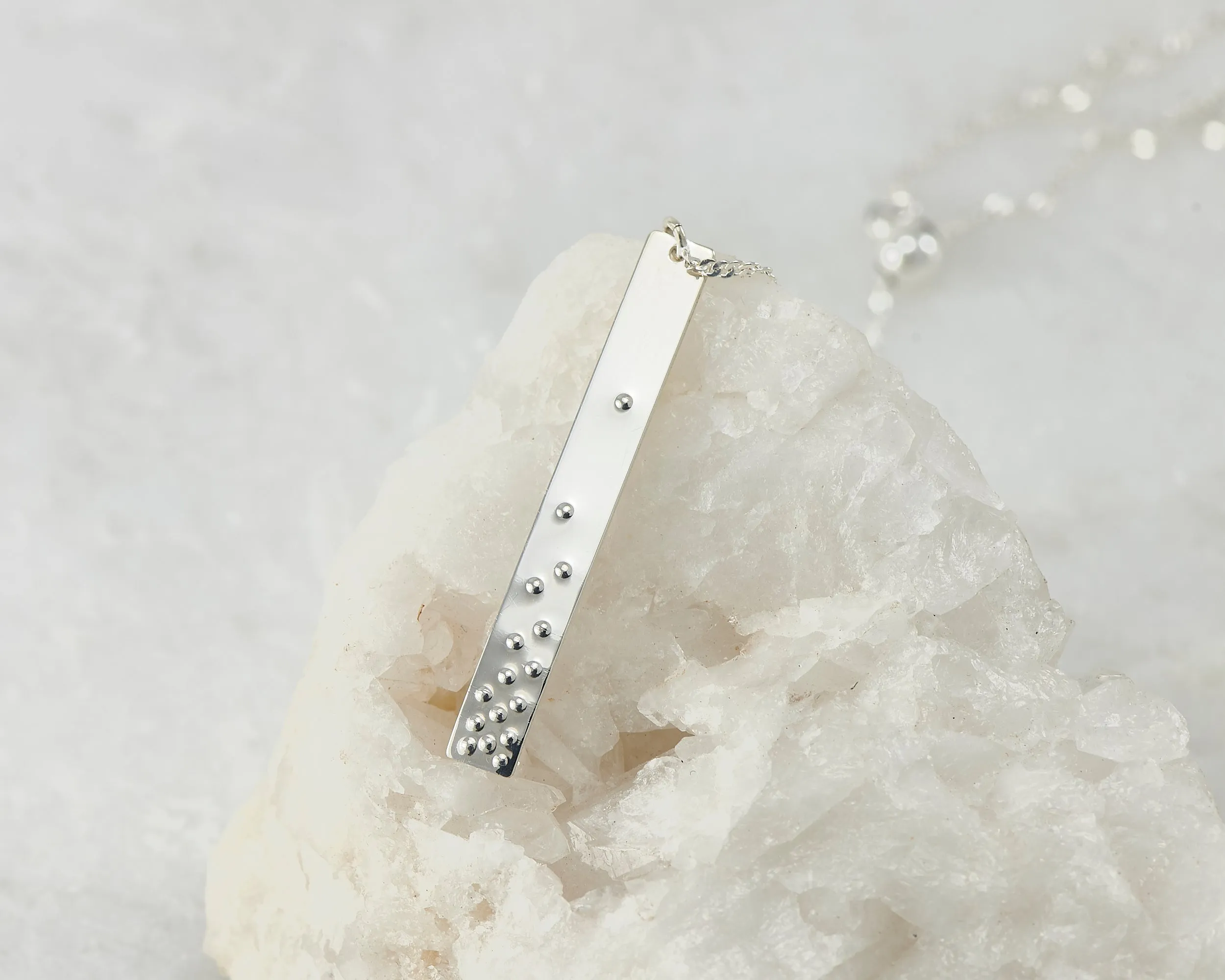 Silver Bar Y-Necklace