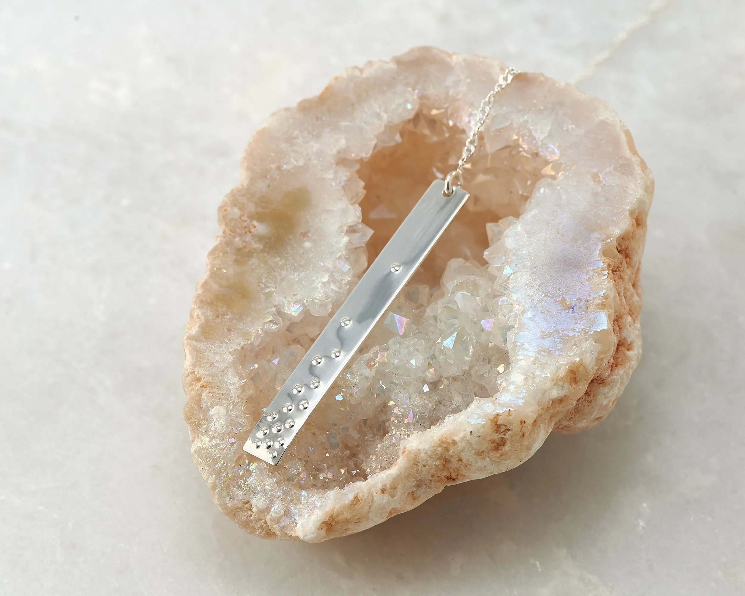 Silver Bar Y-Necklace