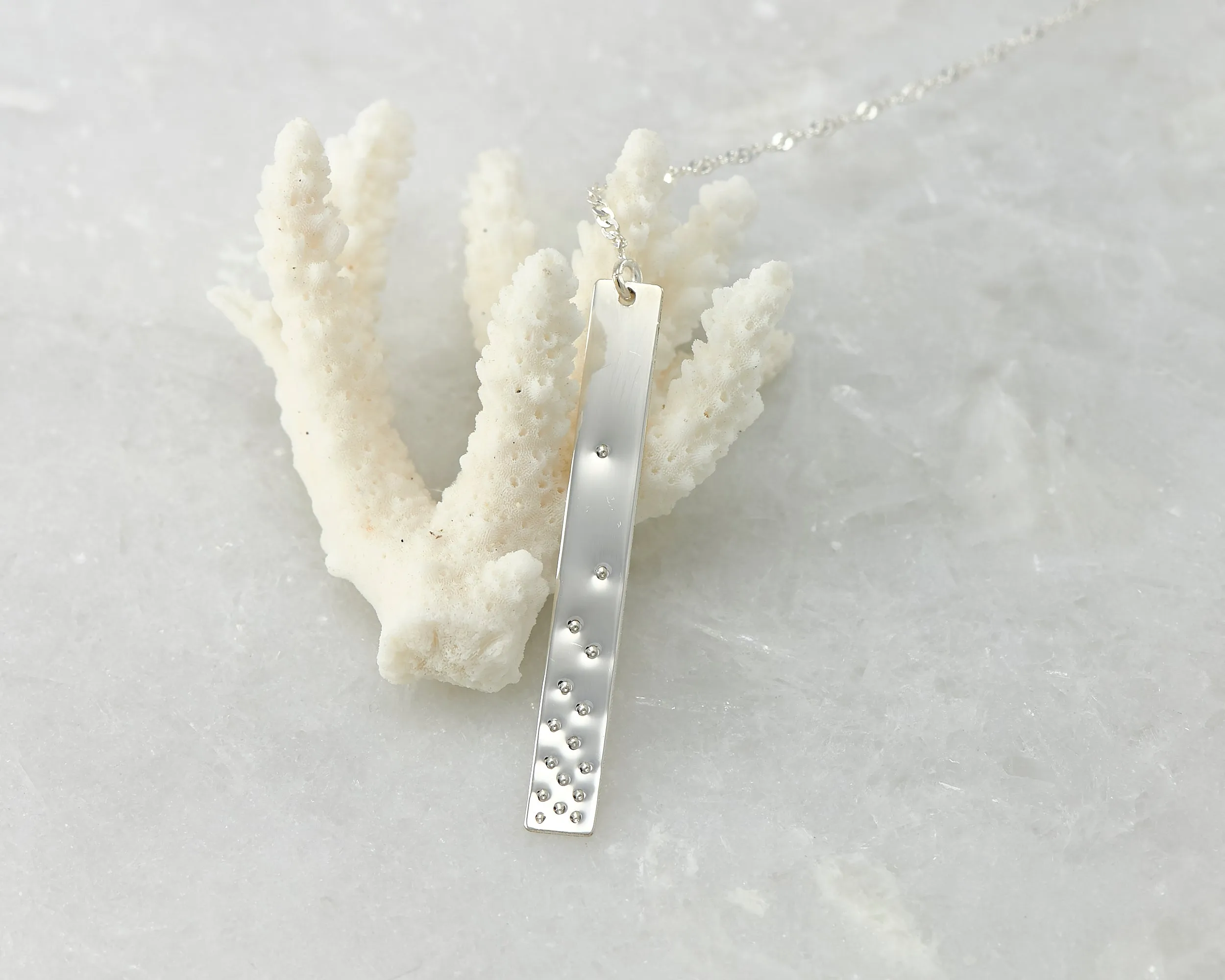 Silver Bar Y-Necklace