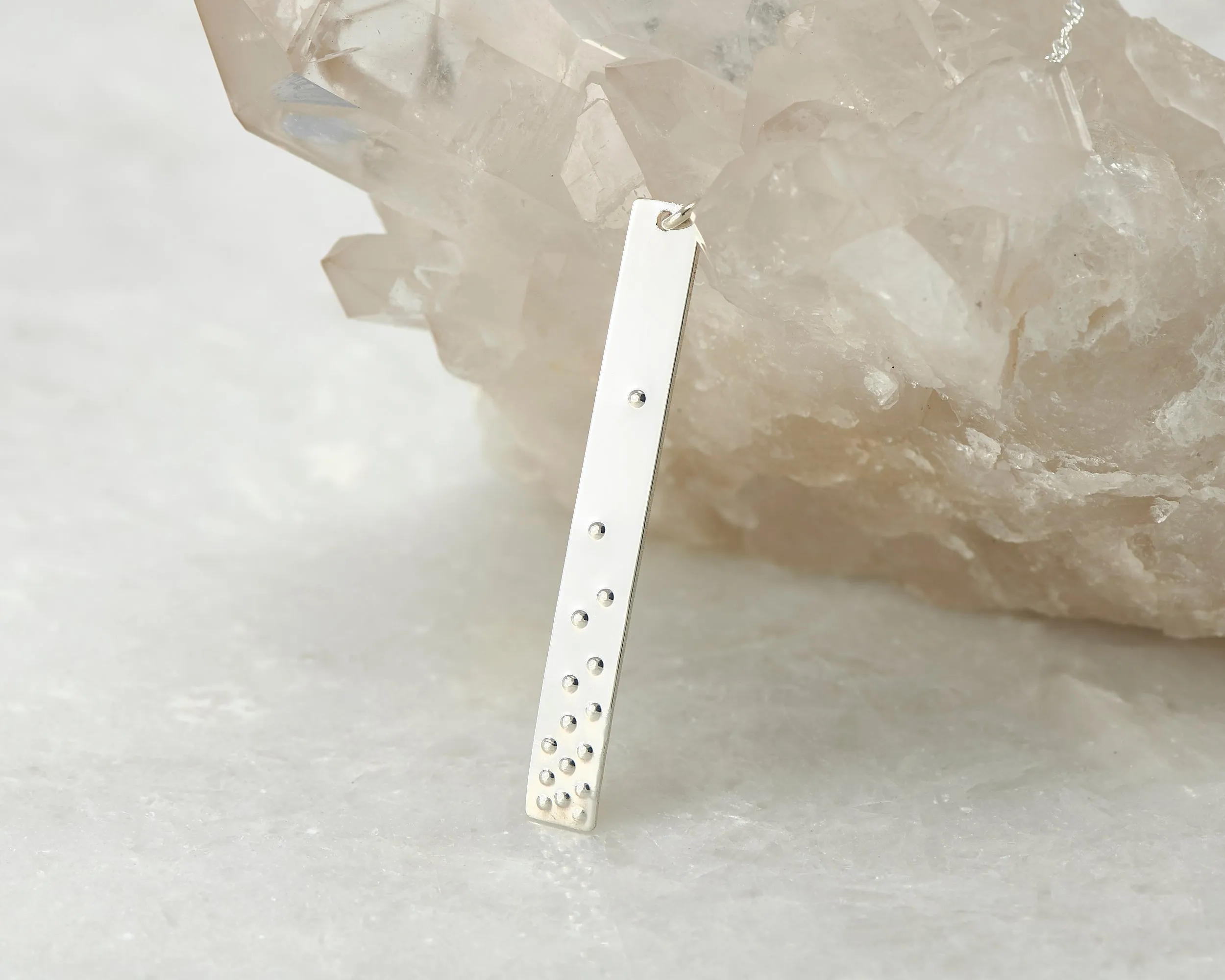 Silver Bar Y-Necklace