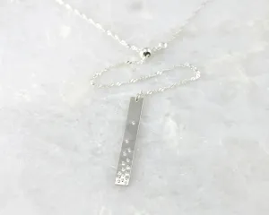 Silver Bar Y-Necklace