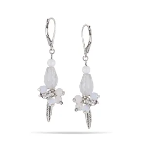 SILVER BEADS DROP  EARRINGS #194WH3201 (4E1)