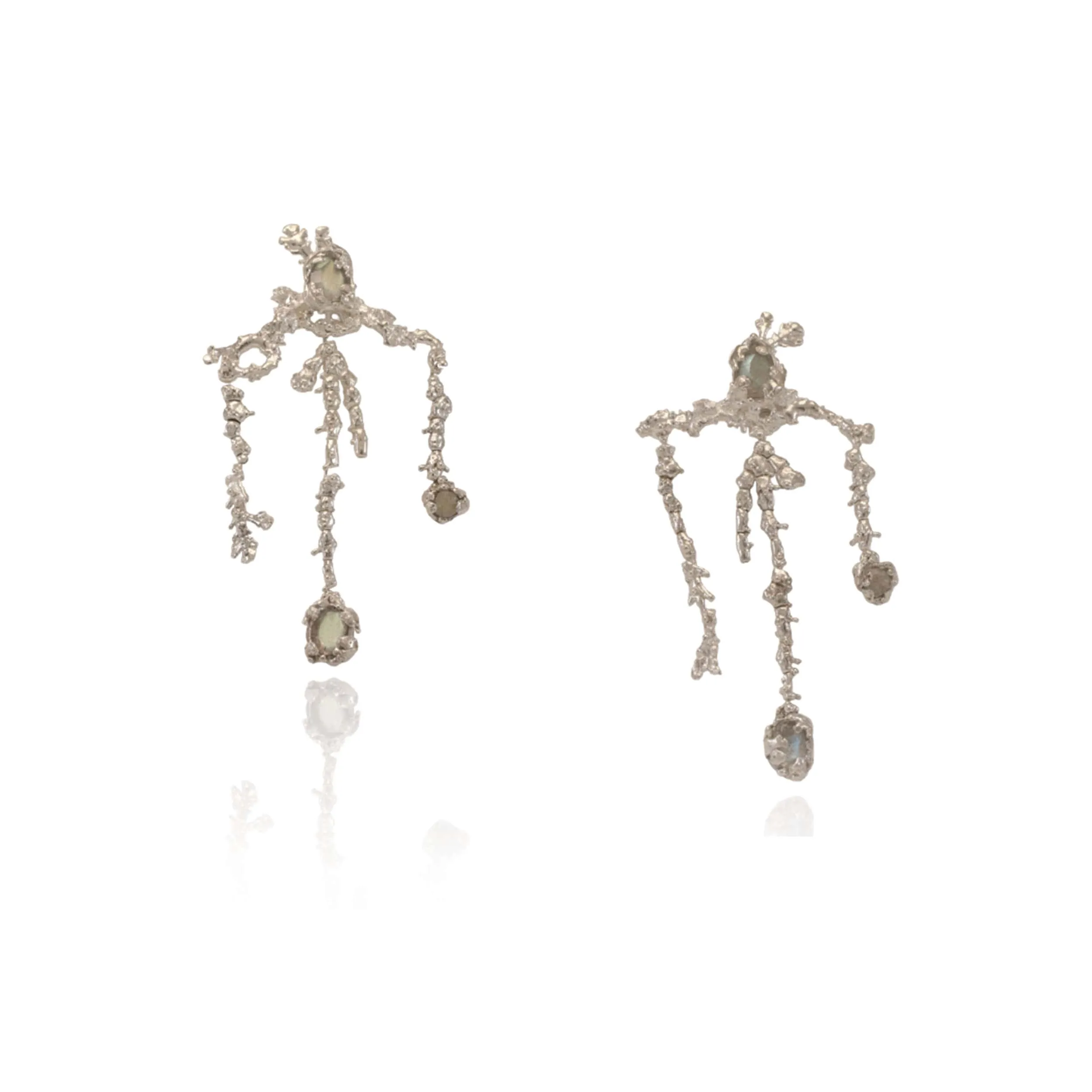 Silver Labradorite Chandeliers
