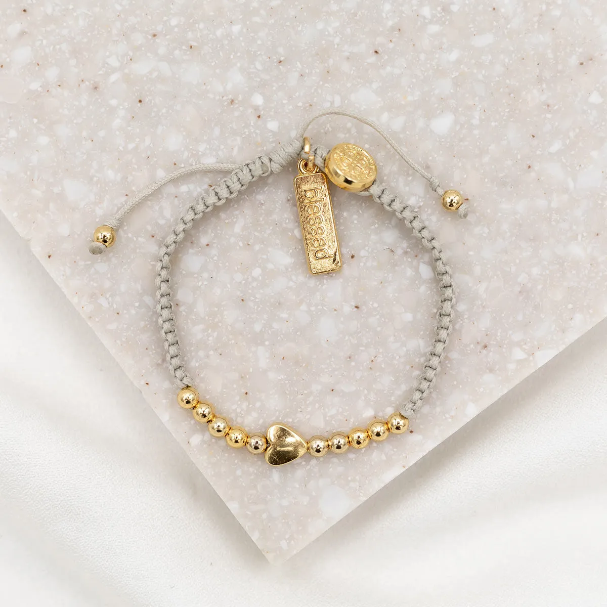 Sisters of the Heart Beaded Bracelet/Gold