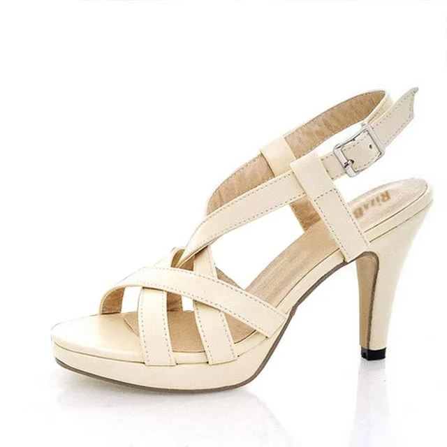 Size 32-43 Women's High Heel Sandals Gladiator Shoes Women Lady Sexy Platform Sandals Heels Summer Shoes Sandals