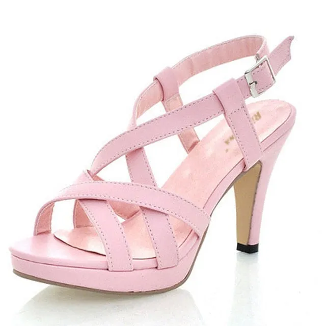 Size 32-43 Women's High Heel Sandals Gladiator Shoes Women Lady Sexy Platform Sandals Heels Summer Shoes Sandals