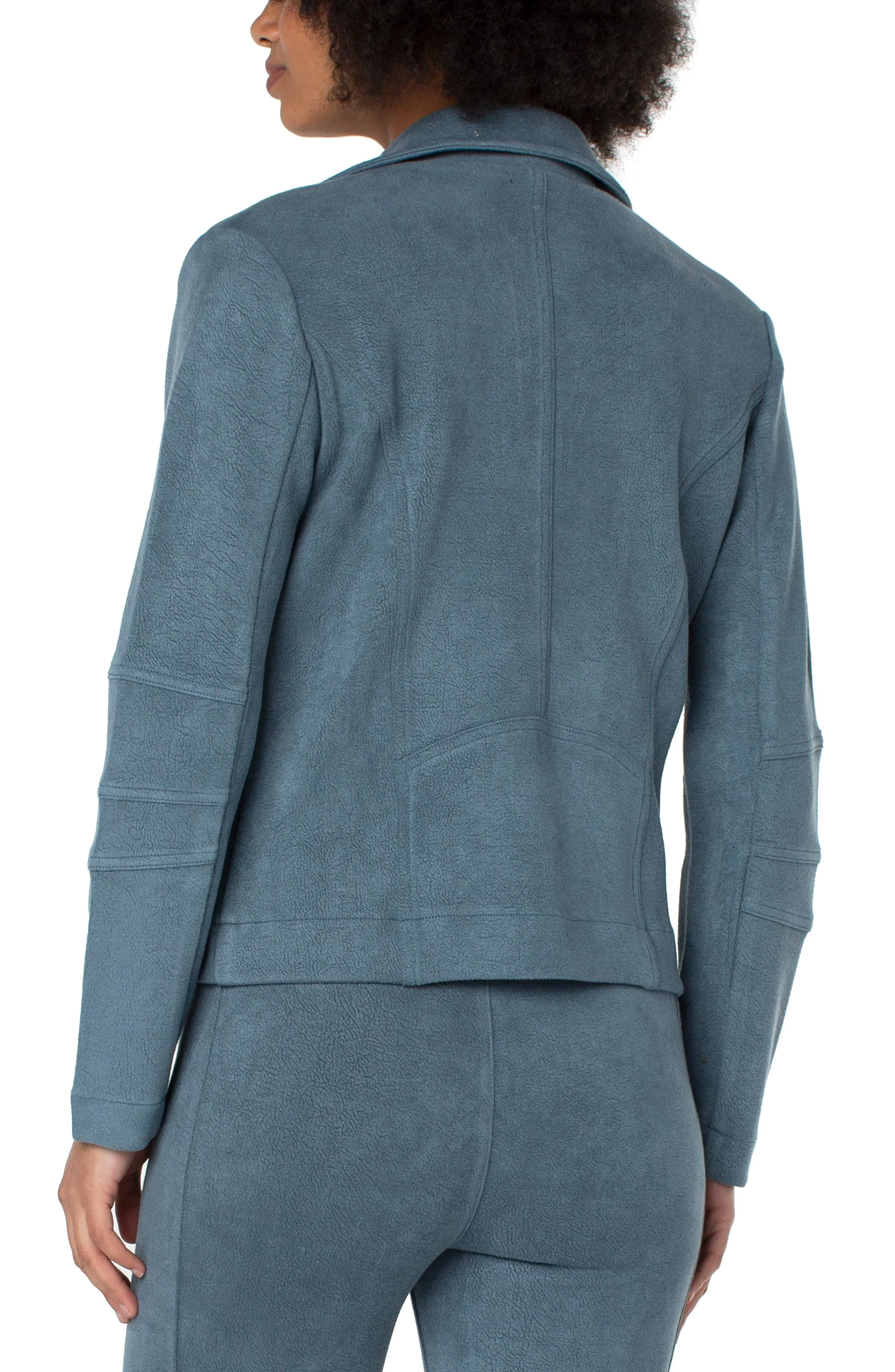 Slate Blue Bomber Jacket