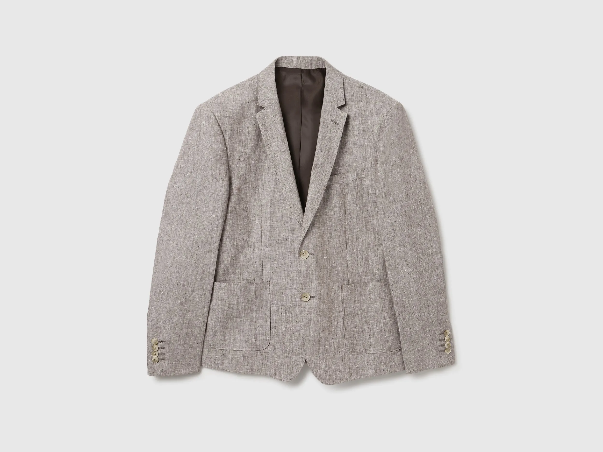Slim Fit Lapel Collar Solid Blazer