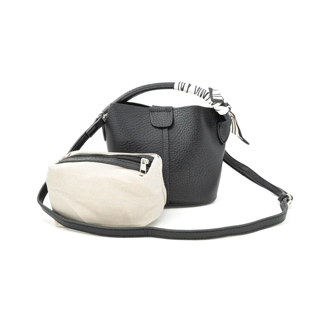 Small Bucket Bag with Scarf