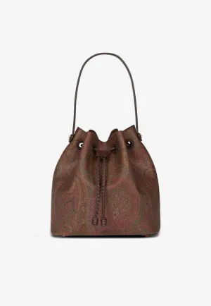 Small Paisley Jacquard Bucket Bag