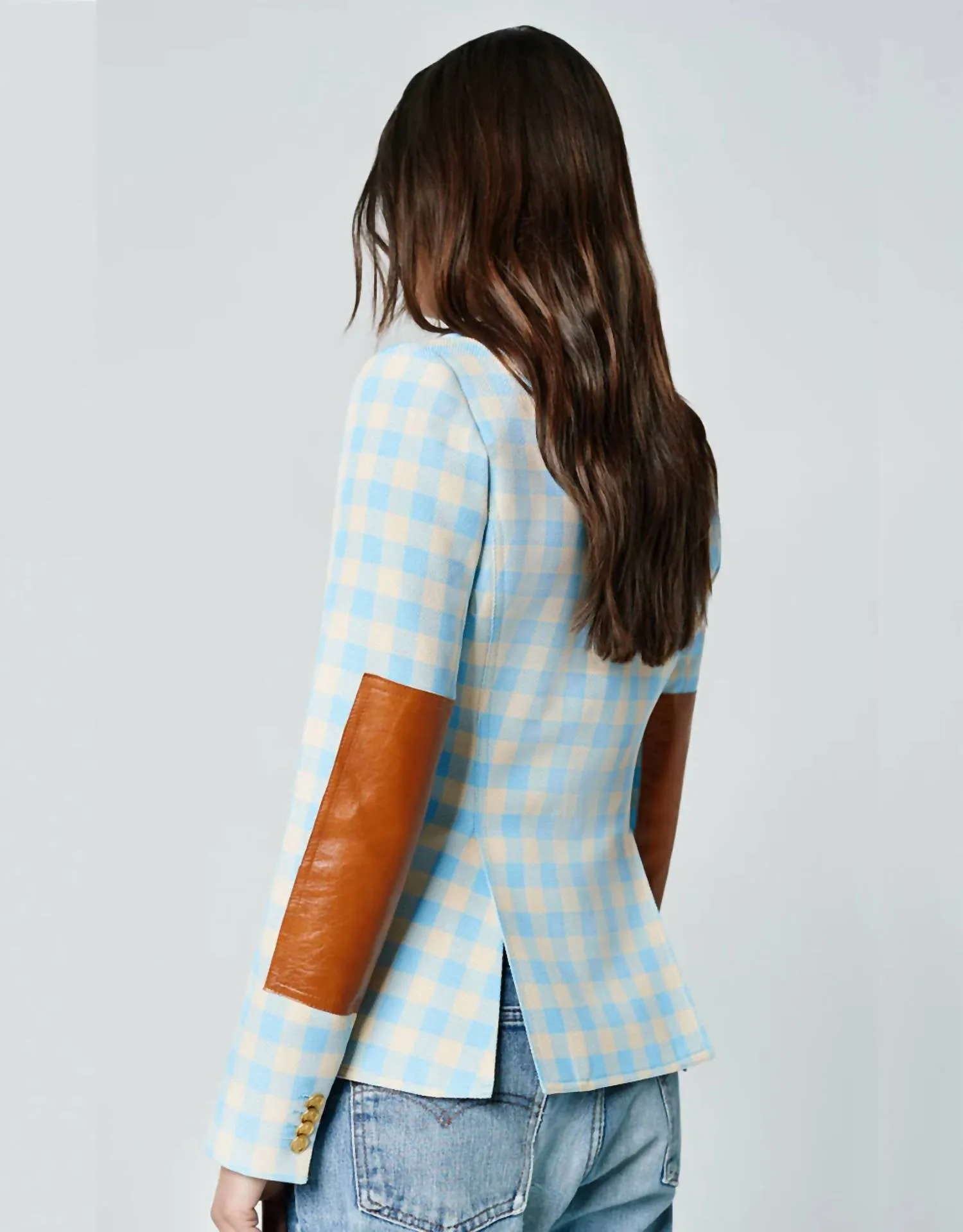 Smythe - Patch Pocket Duchess Blazer With Leather Elbow Patches