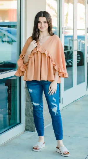 Soaking Up the Sun Ruffle Blouse
