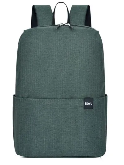 Solid Color Nylon Backpack Bag