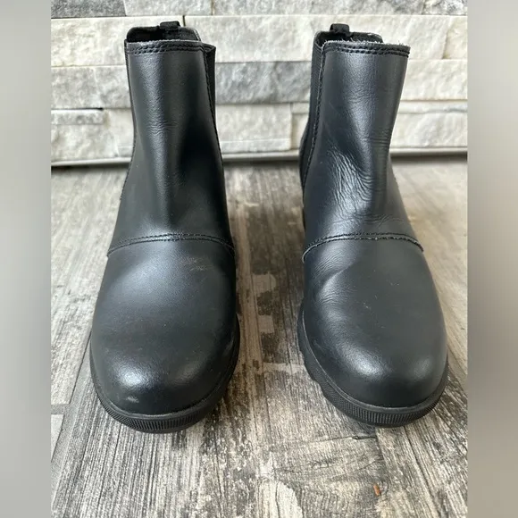 Sorel Youth  Joan of Arc Arctic ||  Black Gray Wedge ankle  Boots Size 3Y