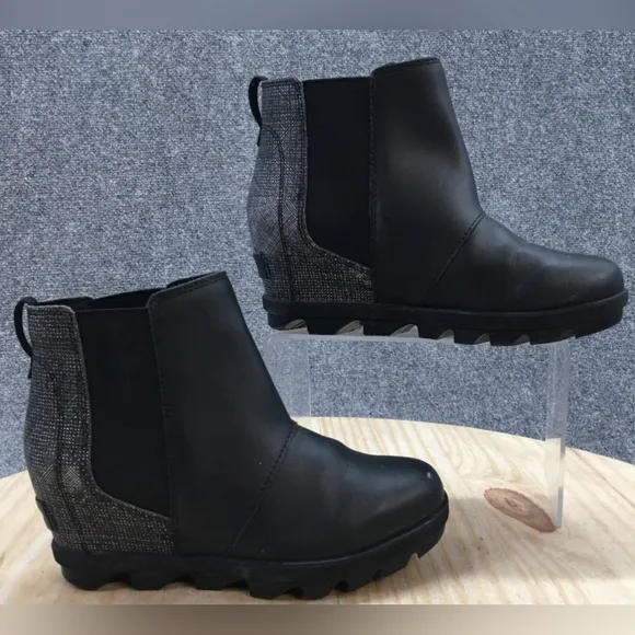 Sorel Youth  Joan of Arc Arctic ||  Black Gray Wedge ankle  Boots Size 3Y
