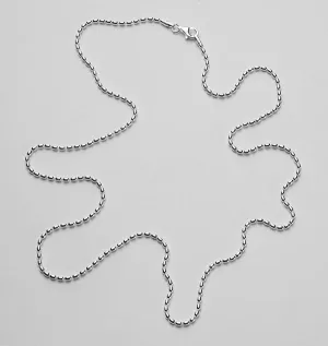 Southern Gates Sterling Silver 1.8mm Rice Bead Chain KAR512, 34" (93743)