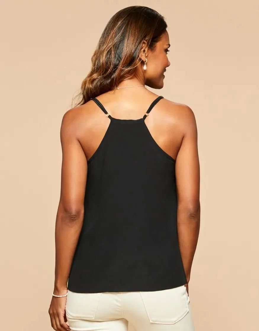 Spartina 449 Cordelia Silk Tank - Black