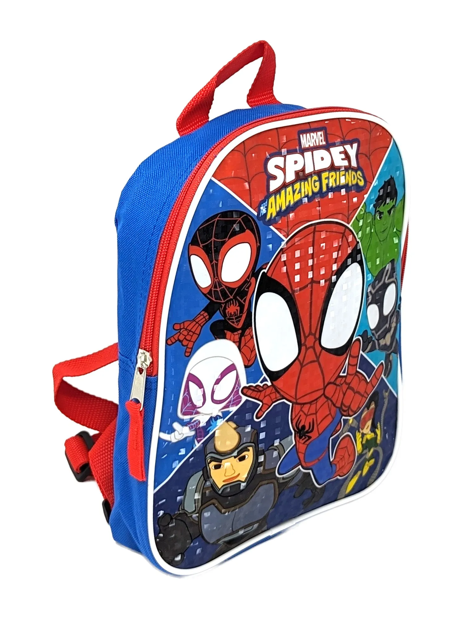 Spidey & Friends 11" Backpack Miles Morales w/ 4-Sheet Sticker Book Set