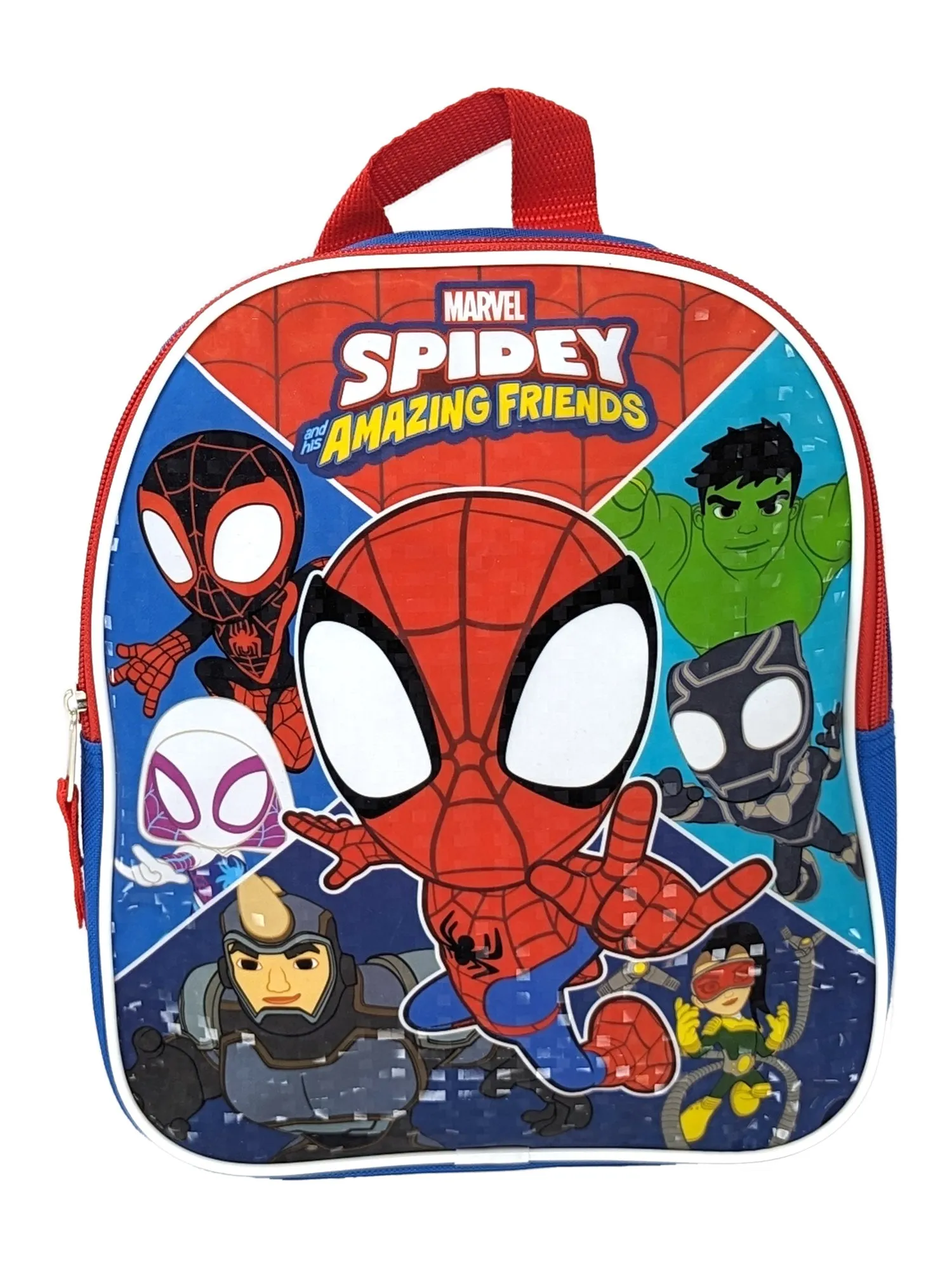 Spidey & Friends 11" Backpack Miles Morales w/ 4-Sheet Sticker Book Set