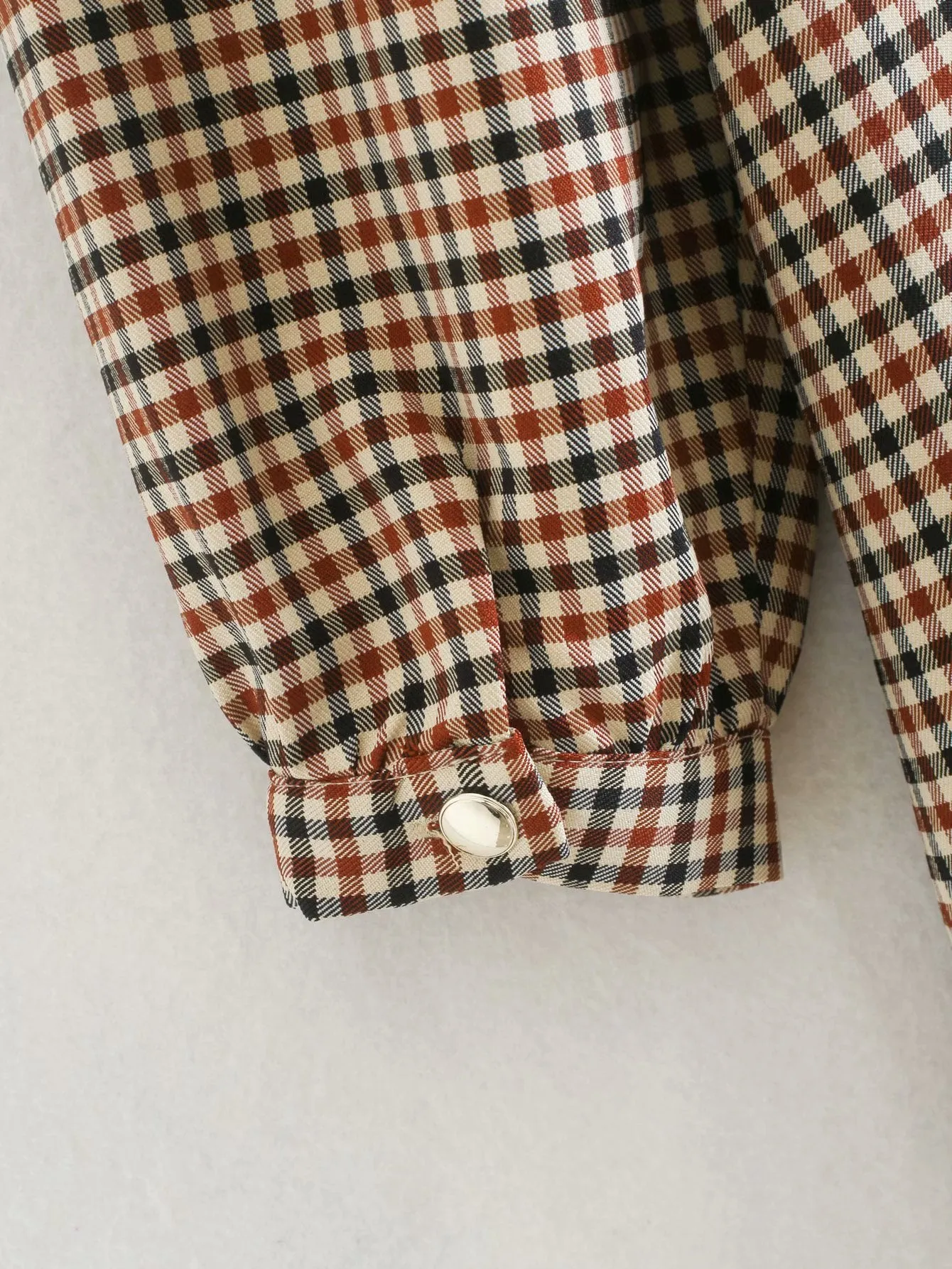Square Collar Lattice Plaid Mini Dress