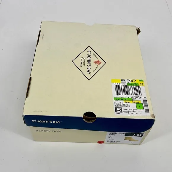 St Johns Bay Womens 7M SJB Rayford Ankle Boots Sand New in box Memory Foam