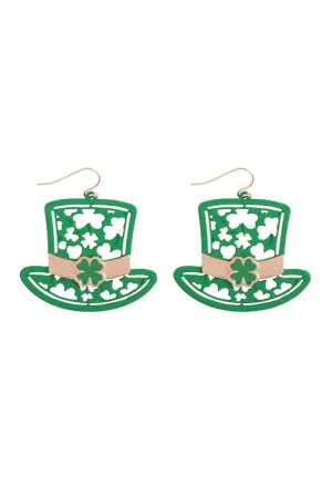 St. Patrick's Hat Dangle Earrings