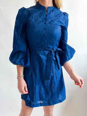 Stand Collar A-Line Dress