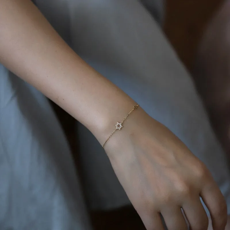 Star Charm CZ Bracelet for Women