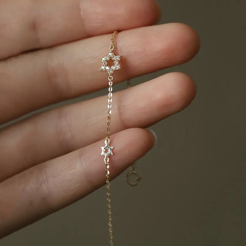 Star Charm CZ Bracelet for Women