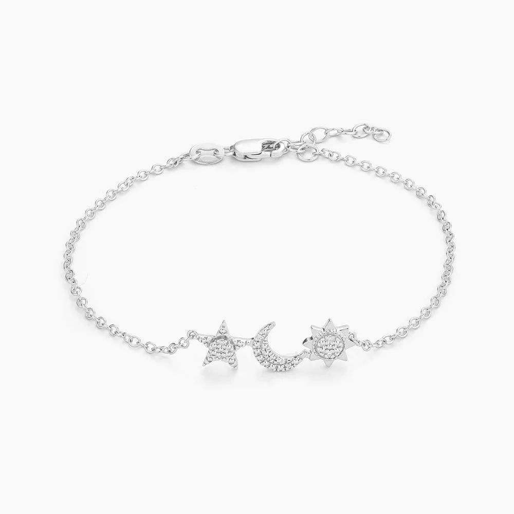 Star, Moon & Sun Chain Bracelet