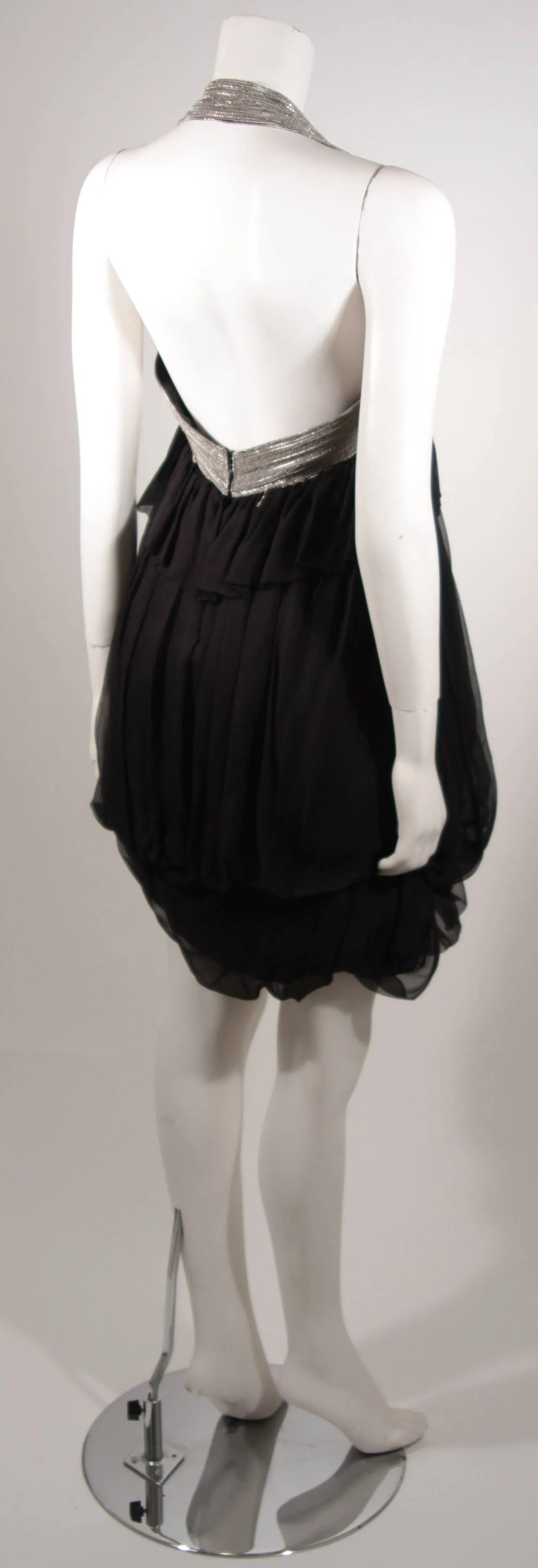 STELLA MCCARTNEY Bubble Style Metal Chain Halter Dress Size 40