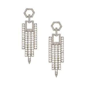 Stella White Diamond Chandelier Earrings