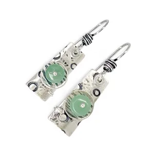 Sterling Earrings with Adventurine